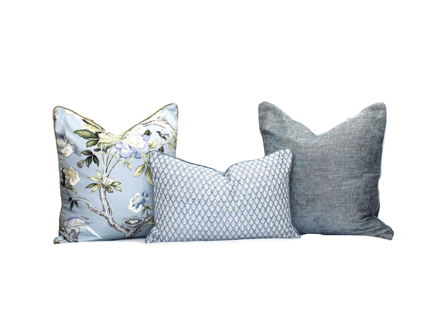 Duckegg Leaf Basketweave Cushion Covers