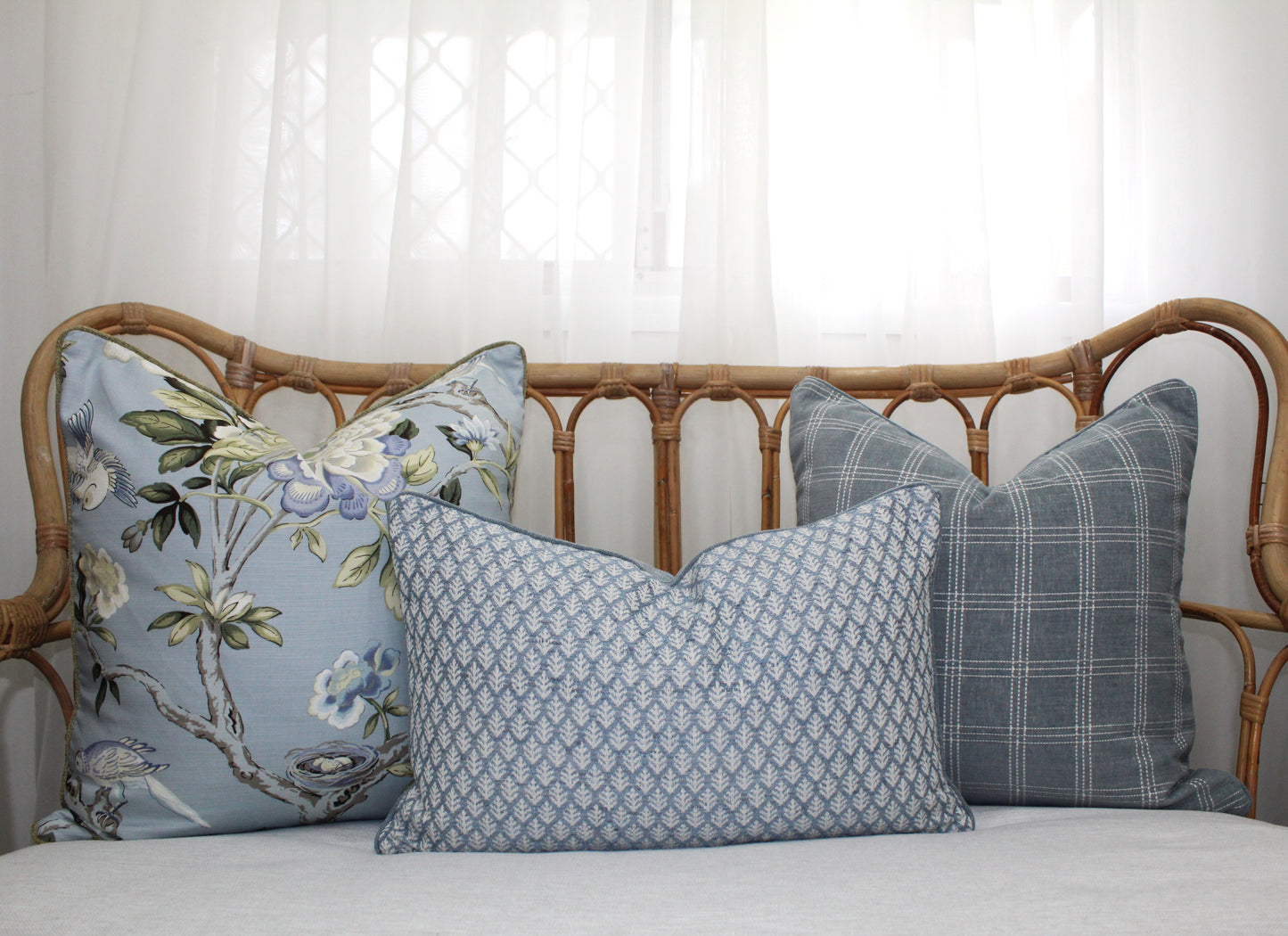 Duckegg Plaid Textured Cushion Covers
