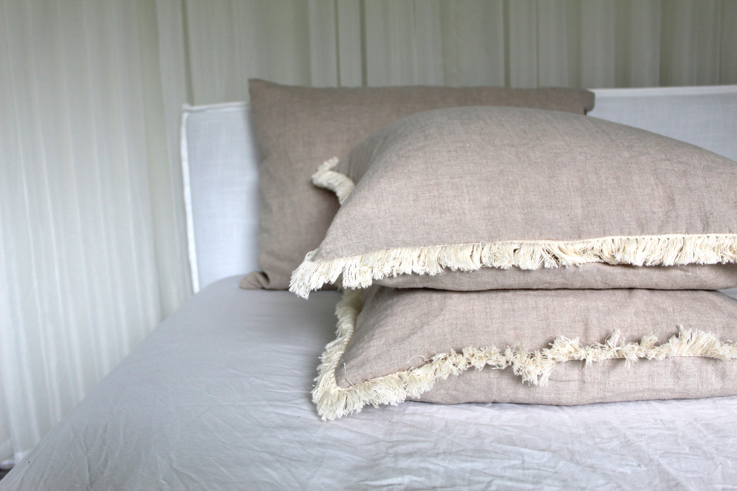 100% Linen Covers with Fringe or Plain finish. Australian made cushion covers