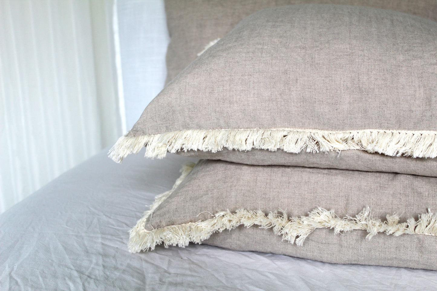 100% Linen Covers with Fringe or Plain finish. Australian made cushion covers
