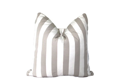 Beige Stripe Cushion Cover by Acacia Textiles