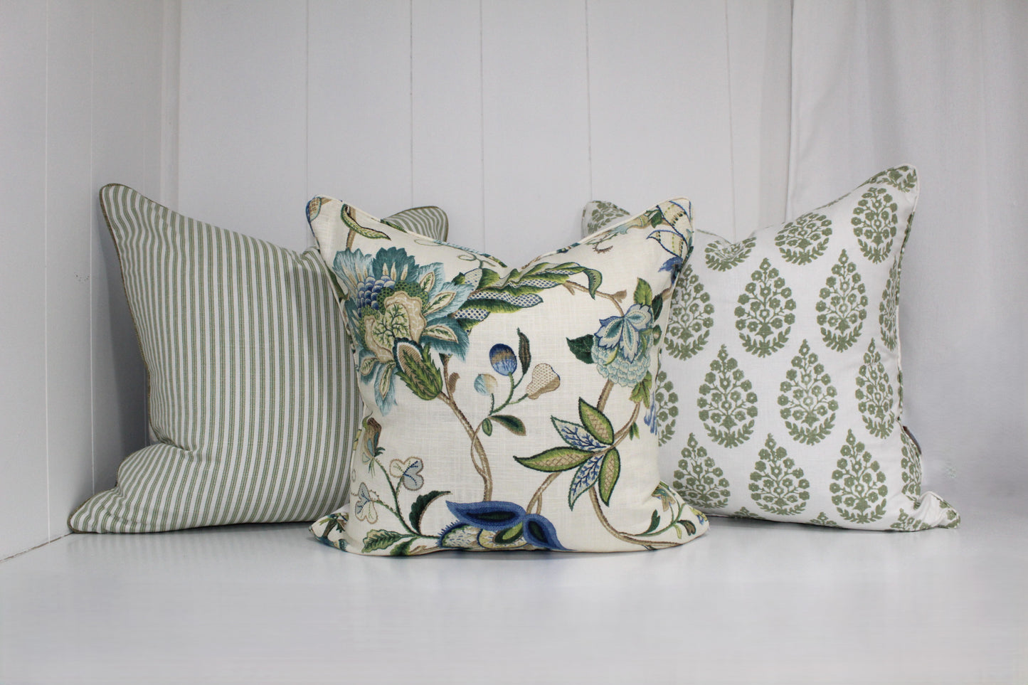 Meera Sage green cushion covers