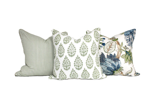 Meera Sage green cushion covers