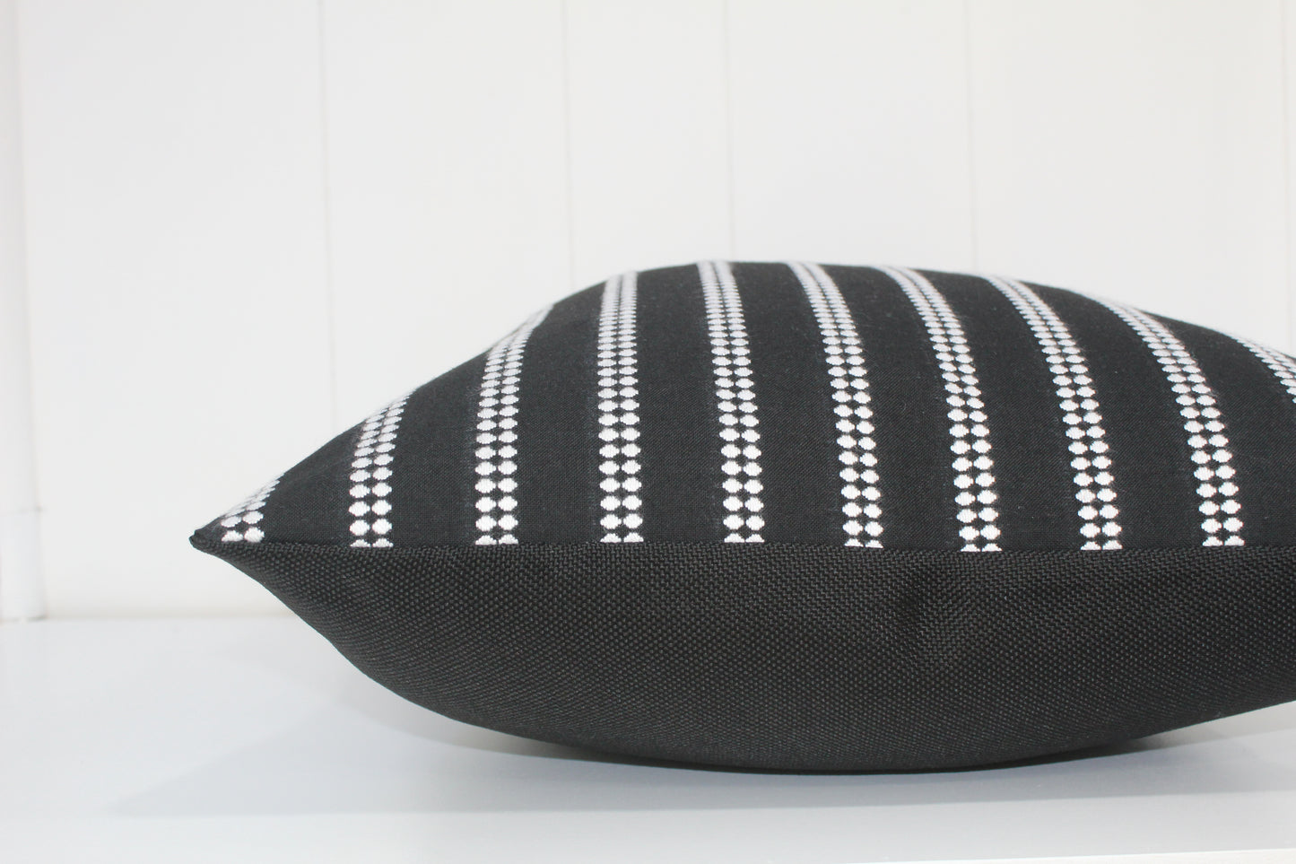 Outdoor/Indoor Sunbrella Black and White cushion covers