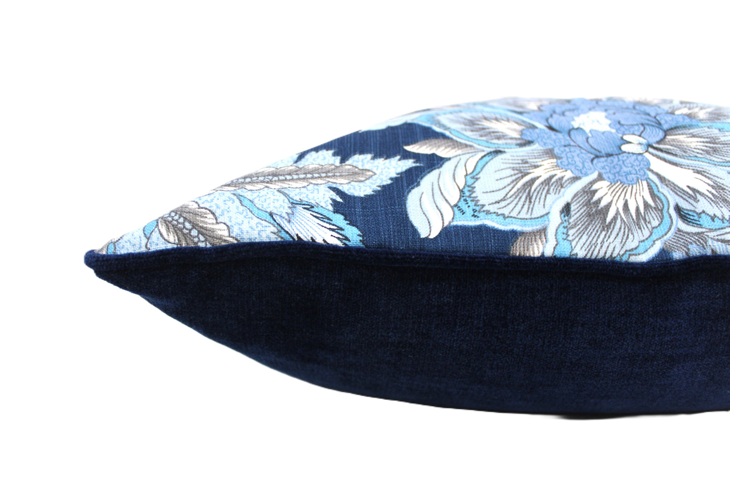 Jacobean Floral Navy Cushion Cover