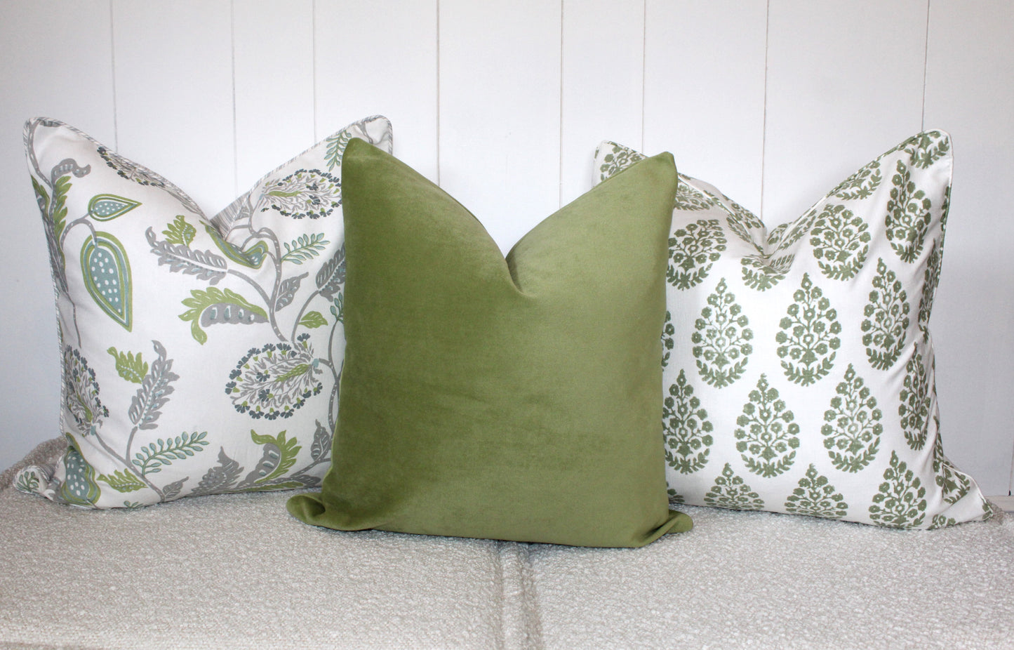Meera Sage green cushion covers