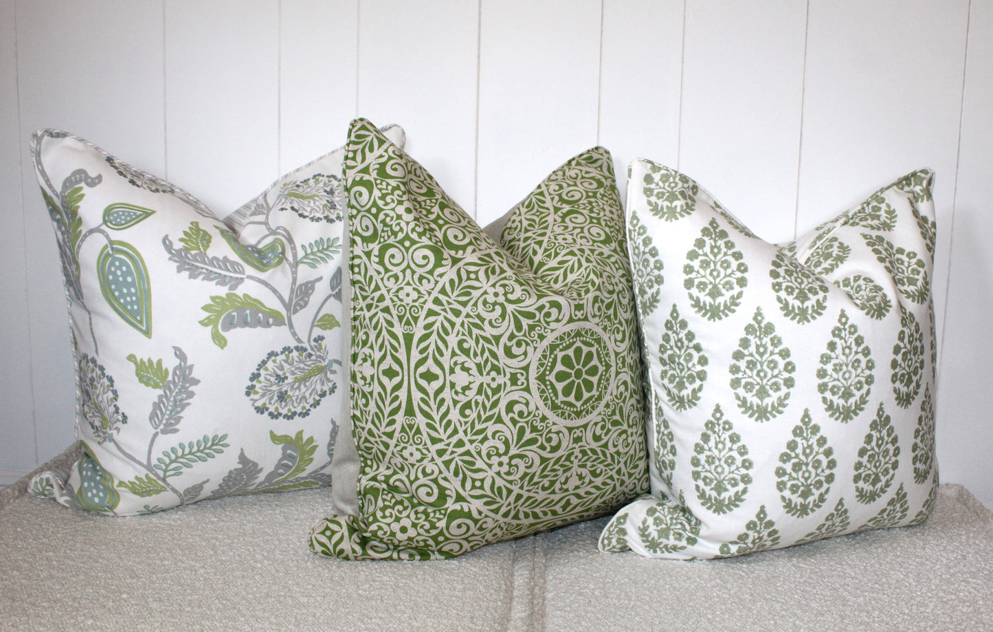 Meera Sage green cushion covers