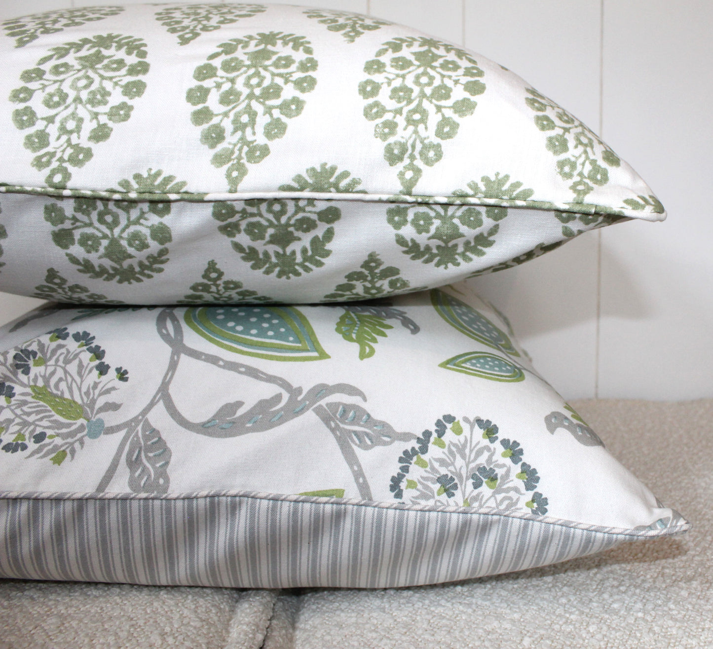 Meera Sage green cushion covers