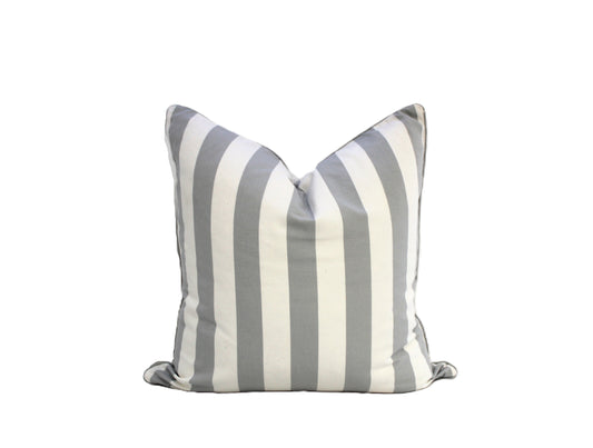 Gray Stripe Cushion Cover by Acacia Textiles