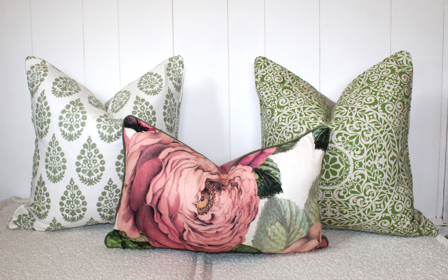 Meera Sage green cushion covers
