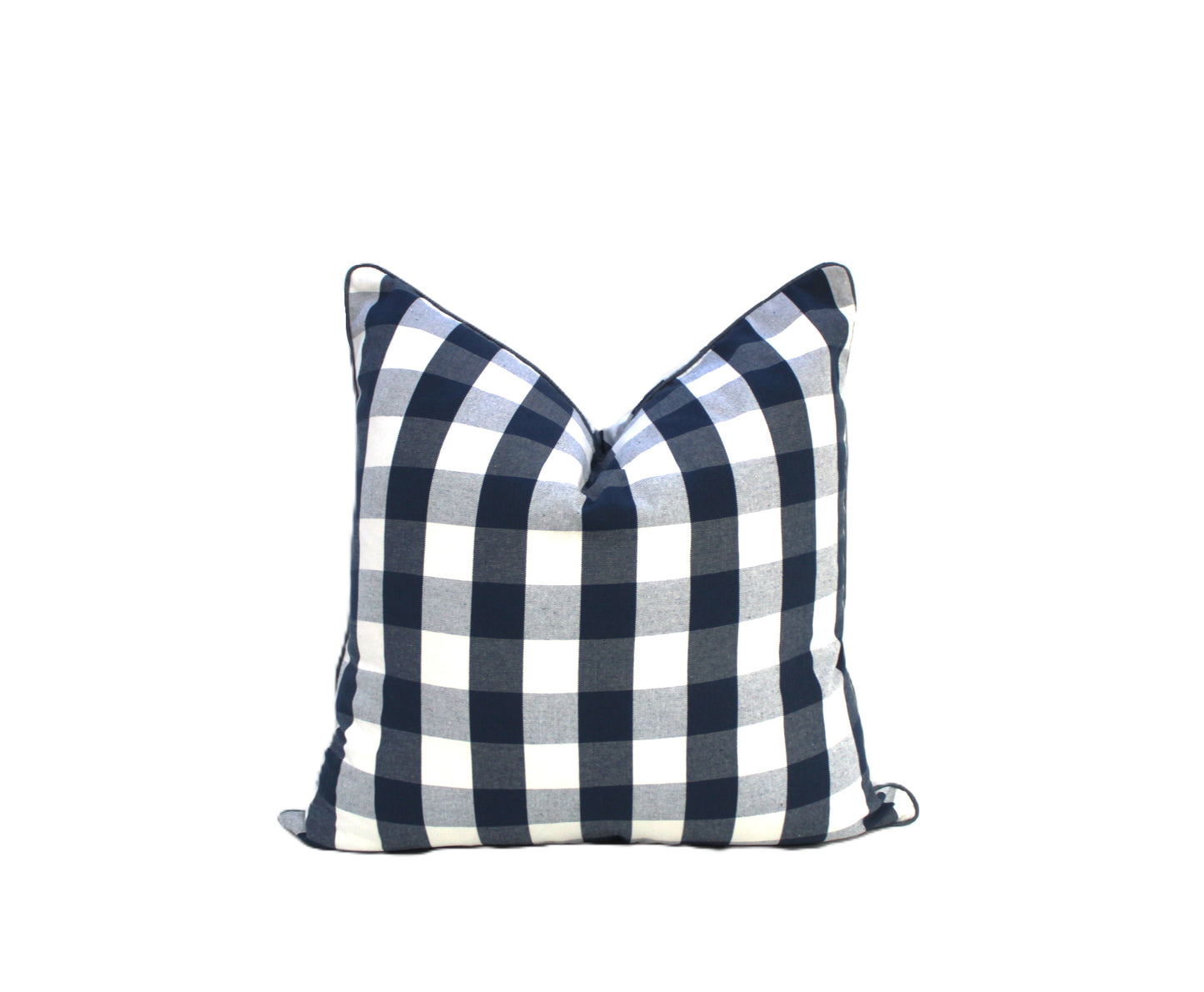 Buffalo Navy Check Cushion Cover by Acacia Textiles