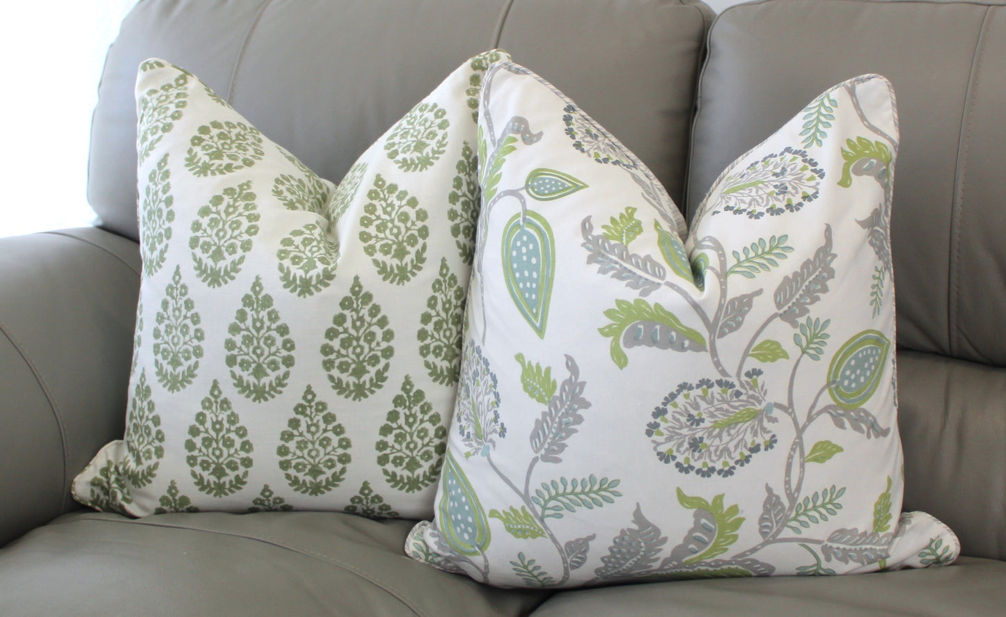 Palampore Cushion covers Green Colorway