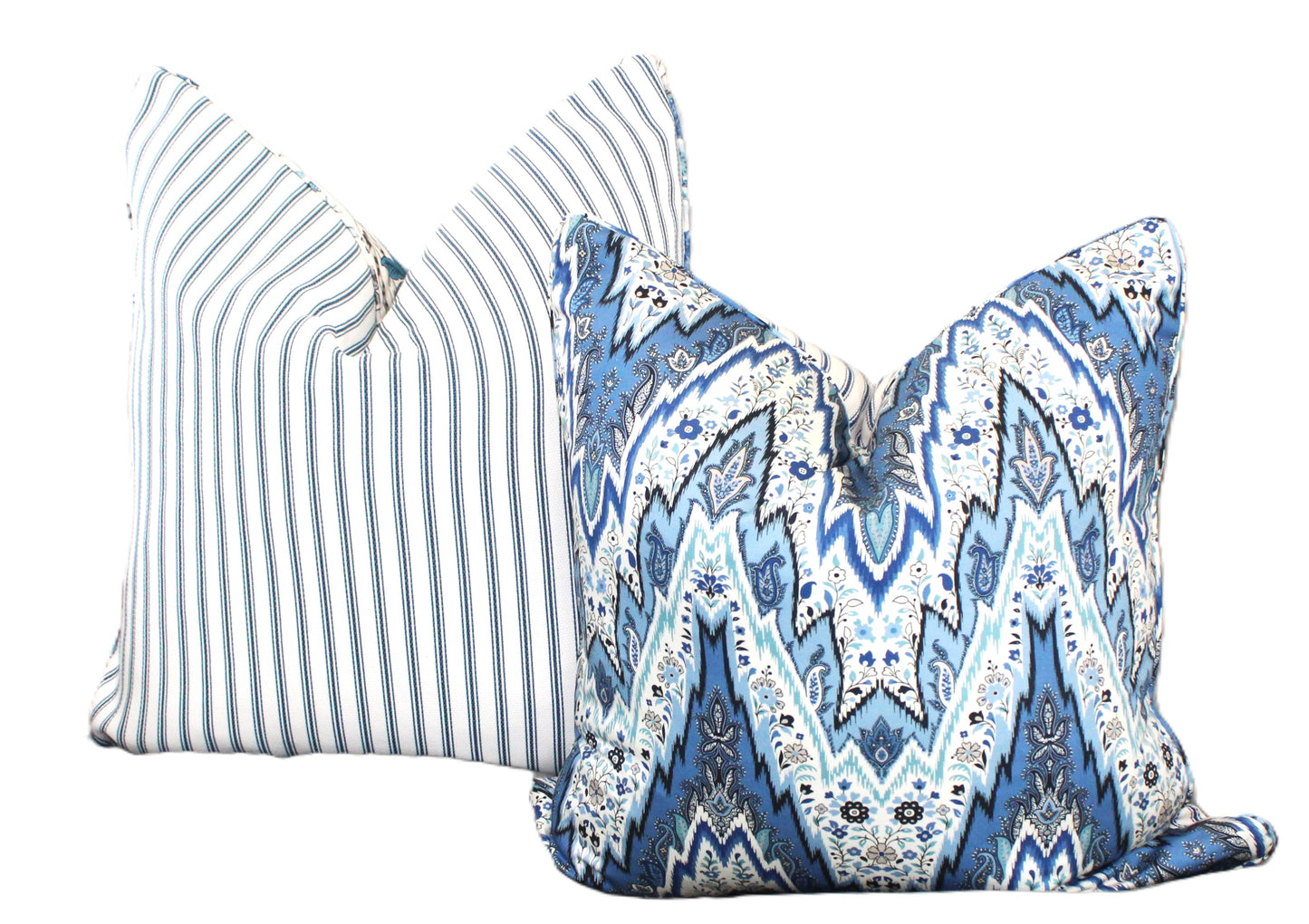Williamsburg Navy Paisley Cushion Covers