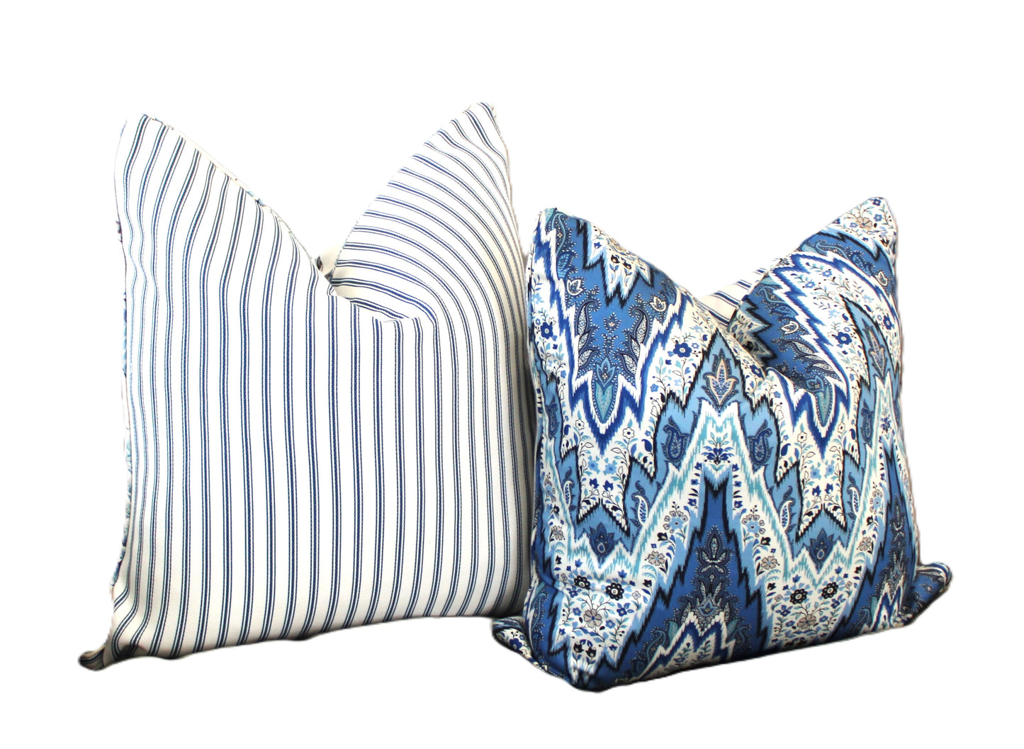 Williamsburg Navy Paisley Cushion Covers