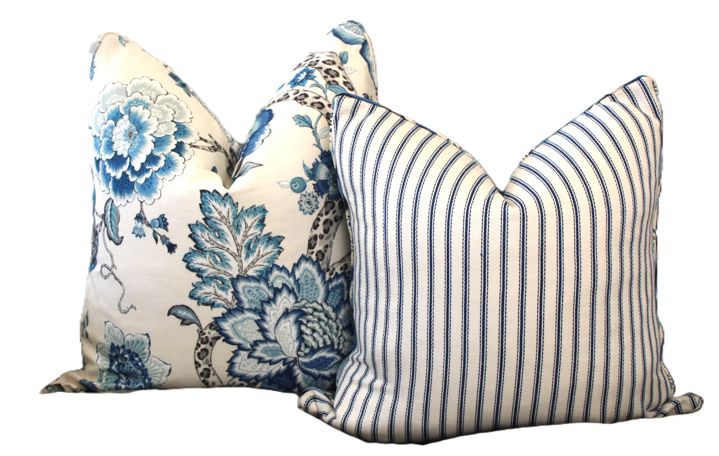 Williamsburg Navy Paisley Cushion Covers