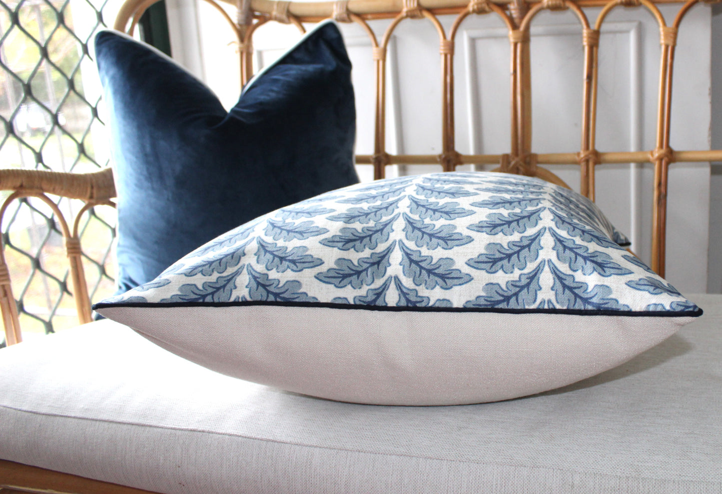 Woodcote Navy Misty Olive Green  Cushion covers