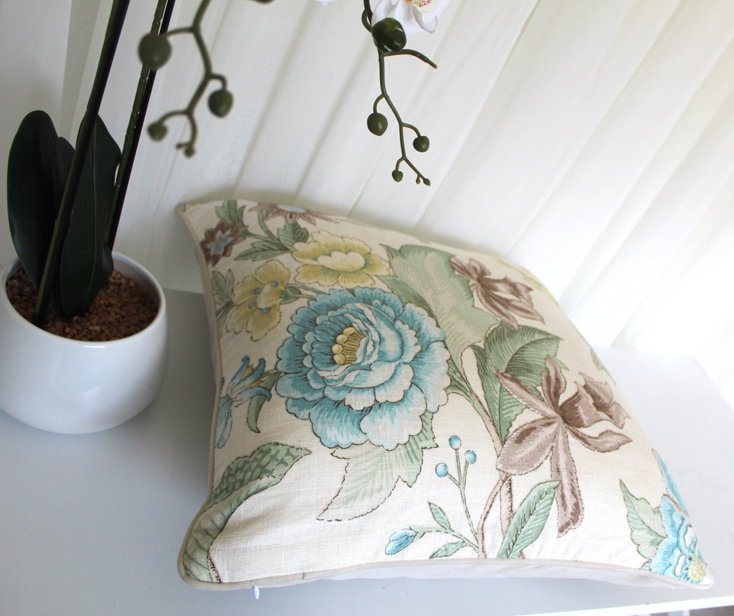 Limited edition 100% linen Jacobean cushion covers Made in Australia