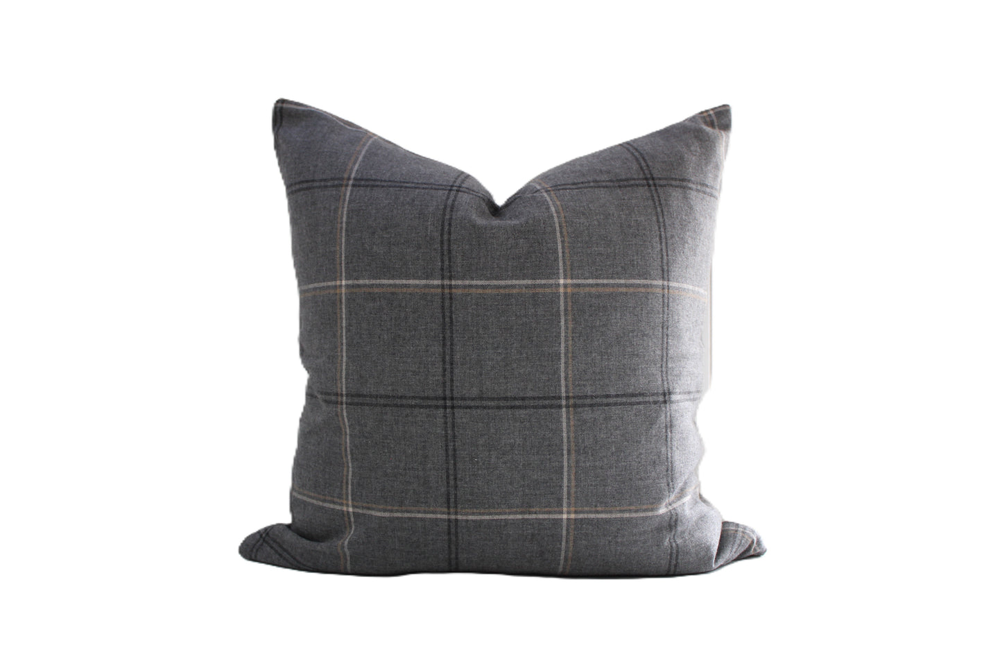 Grey Check Sunbrella cushion cover Size 50x50