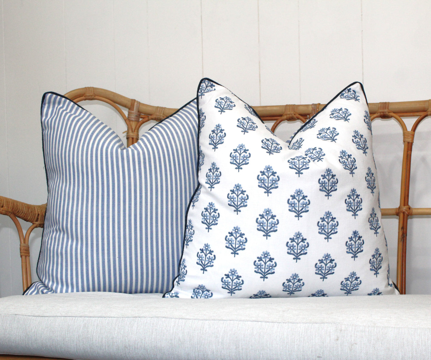Hampton's style REVERSIBLE cushion covers