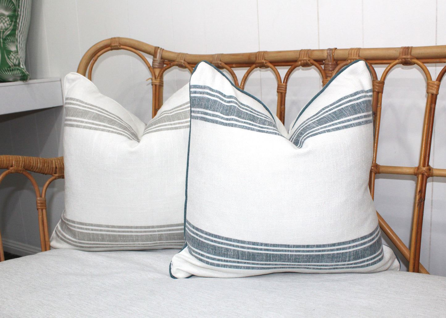 Large Bold Striped Navy Stripe Cushion covers