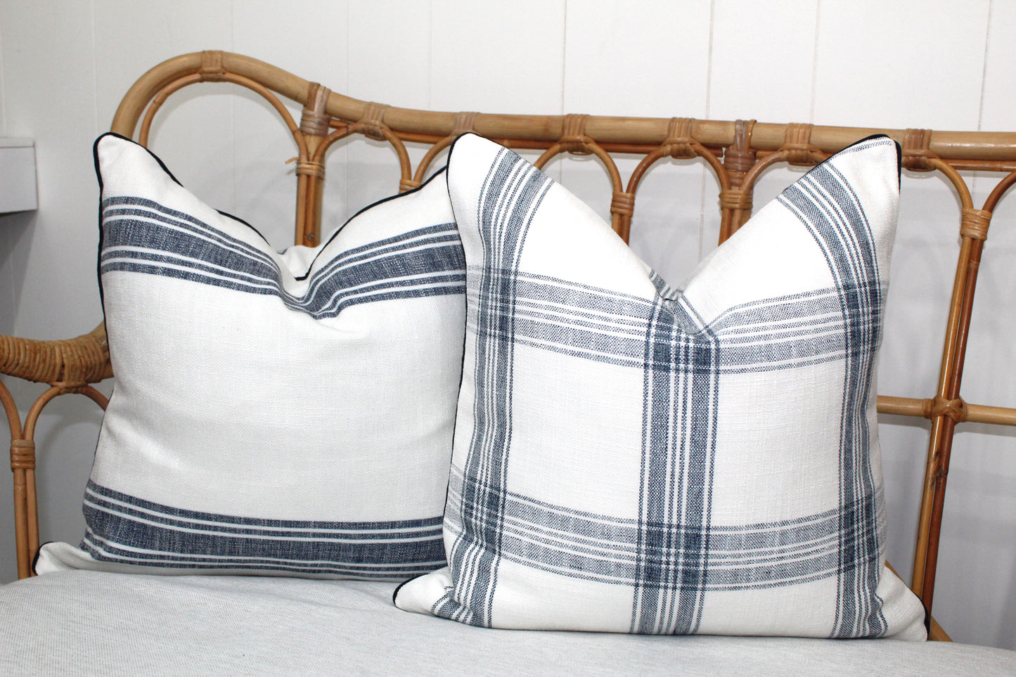 Large Bold Striped Navy Stripe Cushion covers