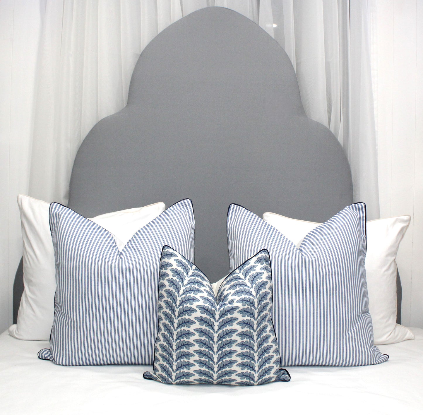 Woodcote Navy Misty Olive Green  Cushion covers