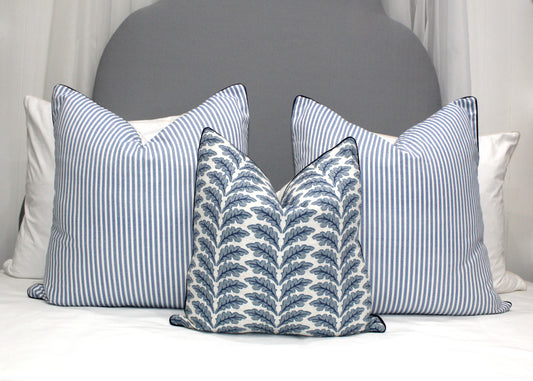 Woodcote Navy Misty Olive Green  Cushion covers