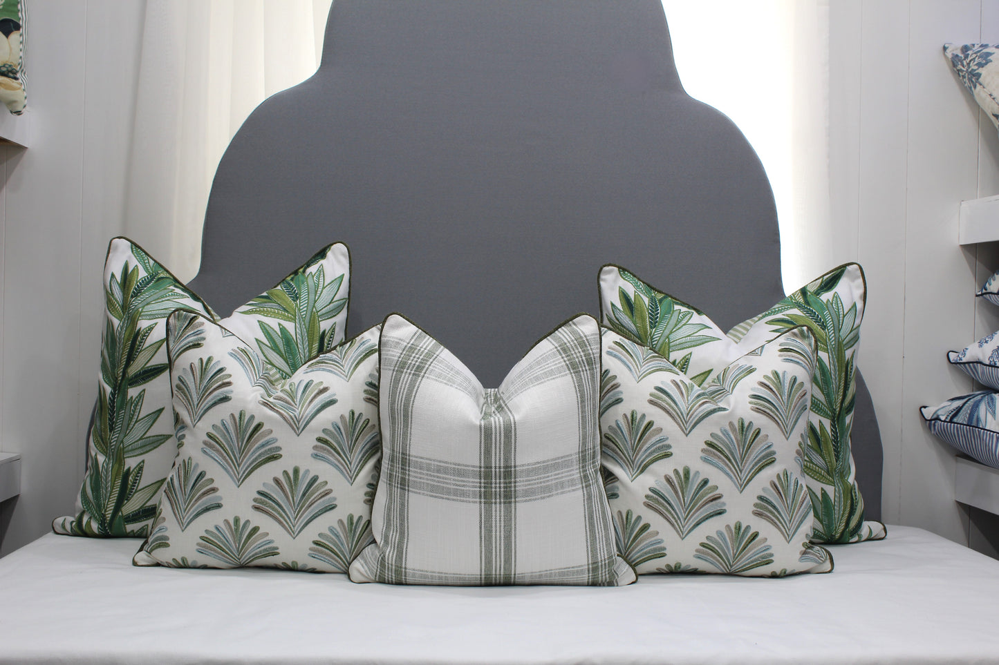 Eucalyptus Emperor's Embroidered Cushion covers