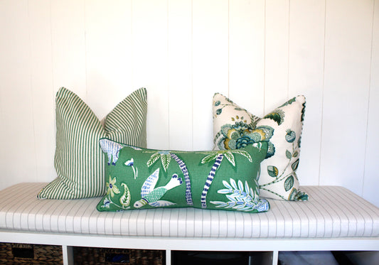 GOA Green Lumbar Cushion from Thibaut