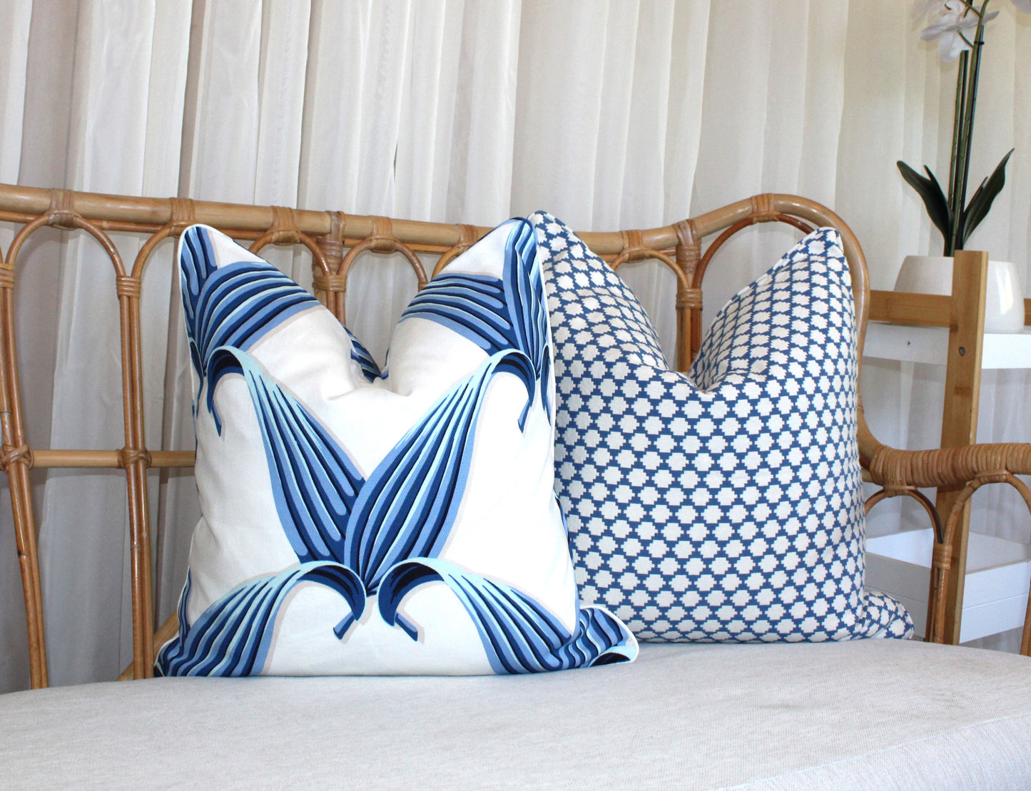 Blue Leaf Cushion covers