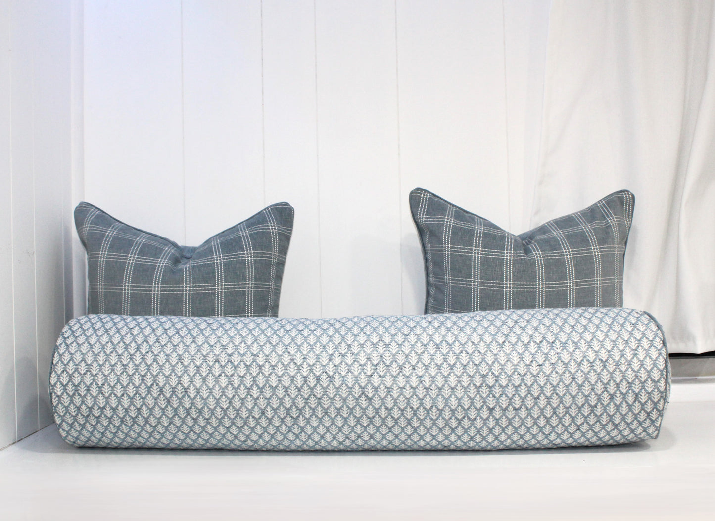 Duckegg Leaf Basketweave Cushion Covers