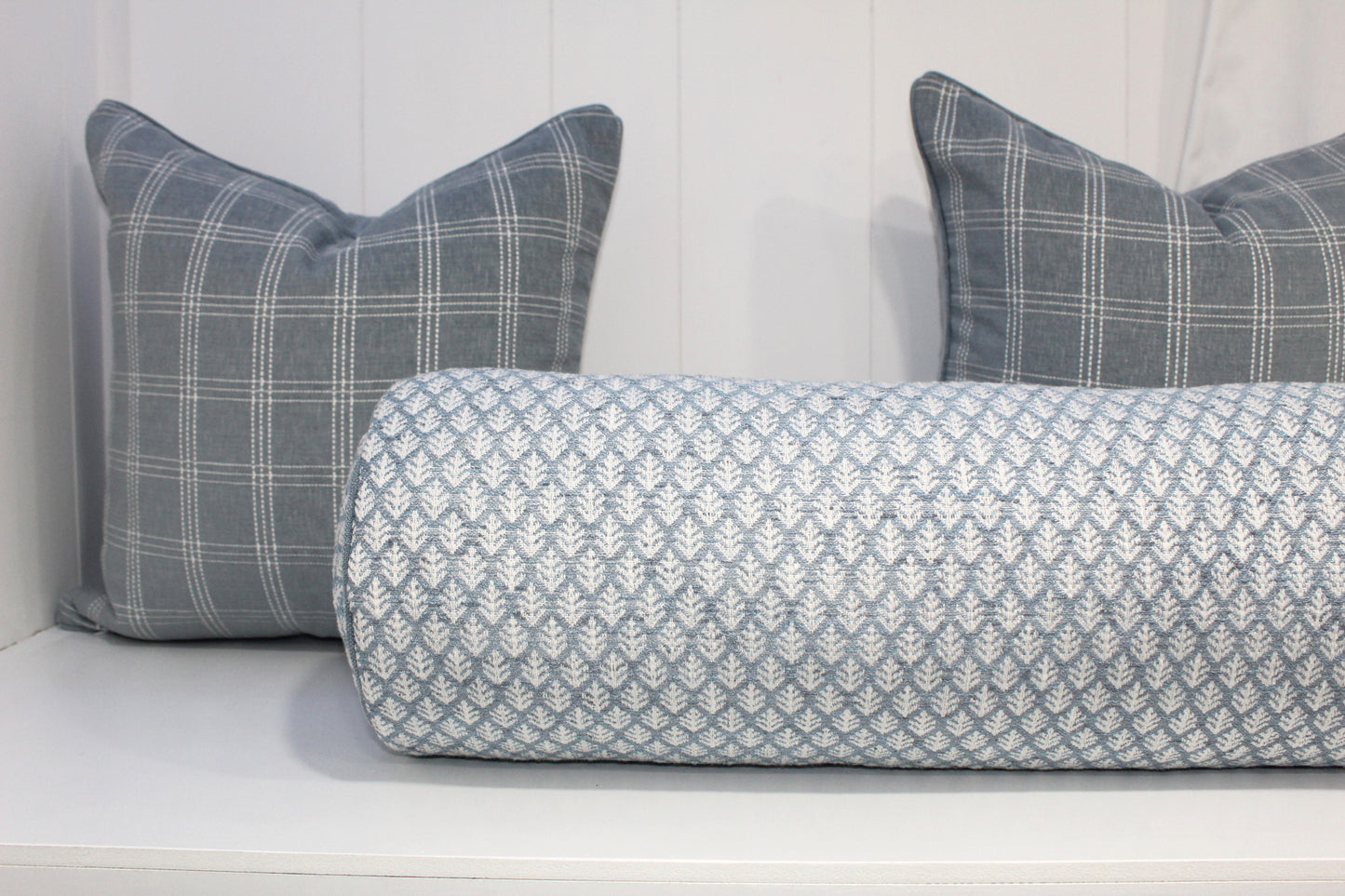 Duckegg Plaid Textured Cushion Covers