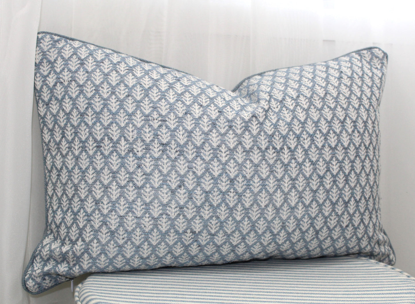 Duckegg Leaf Basketweave Cushion Covers