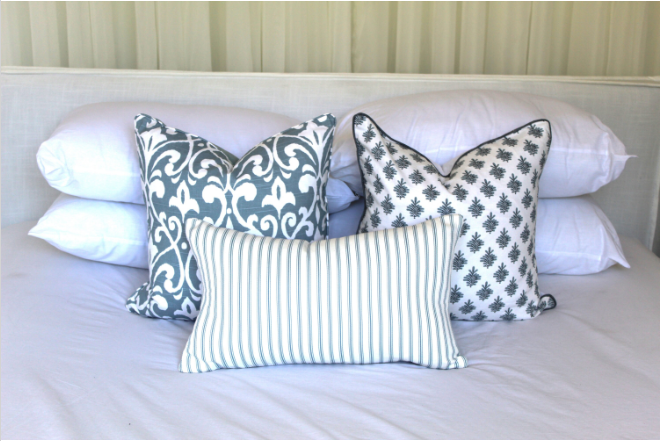 Baby Blue Geometric Printed Cushion Covers