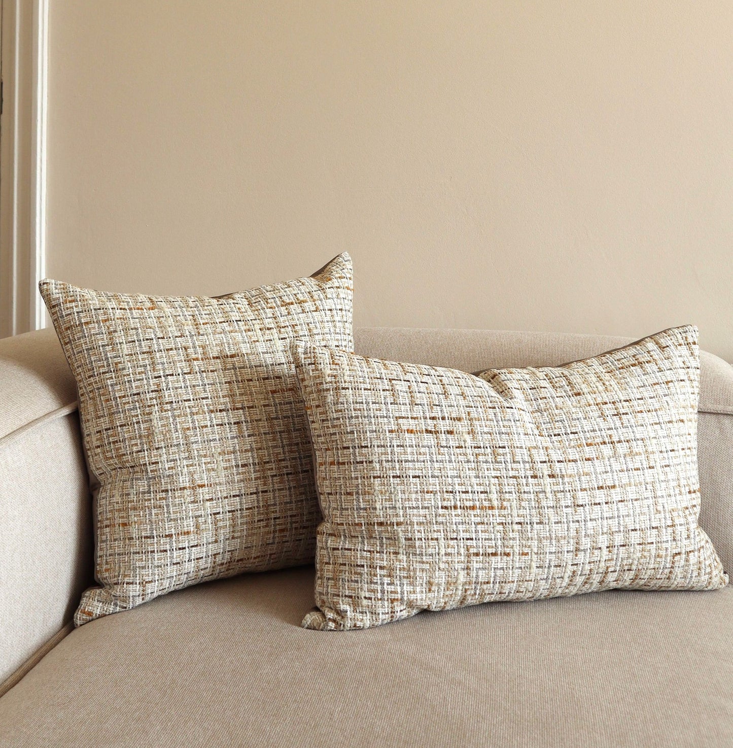 Gold weave Cushion covers