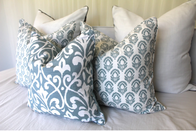 Sea Blue Laura & Kiran Cushion Covers