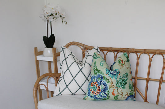 Sage Green Large Floral Cushion covers