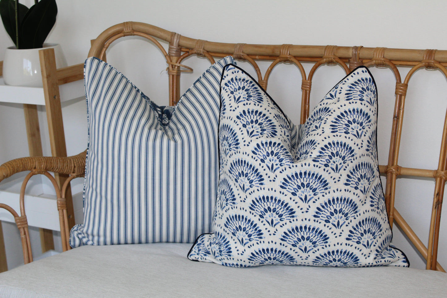Amelia Twill in Blue Cushion covers