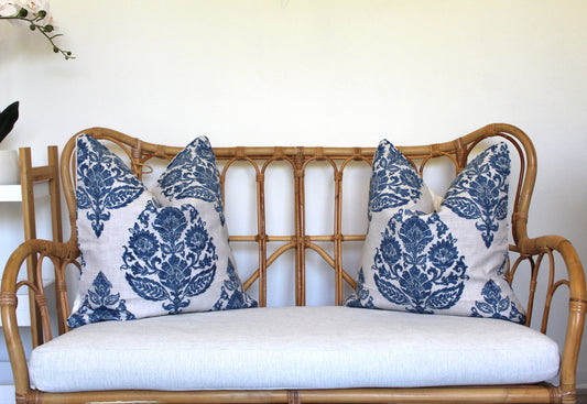 Large Floral Basketweave Cushion covers