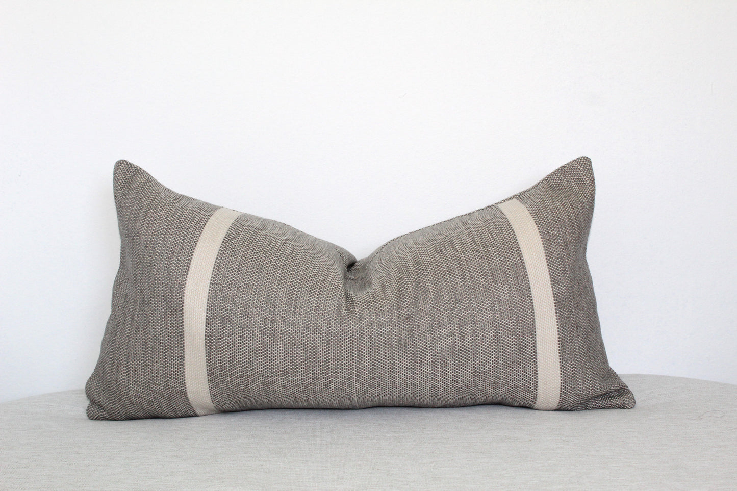Pilar Stone Rustic Bold Stripe Cushion cover