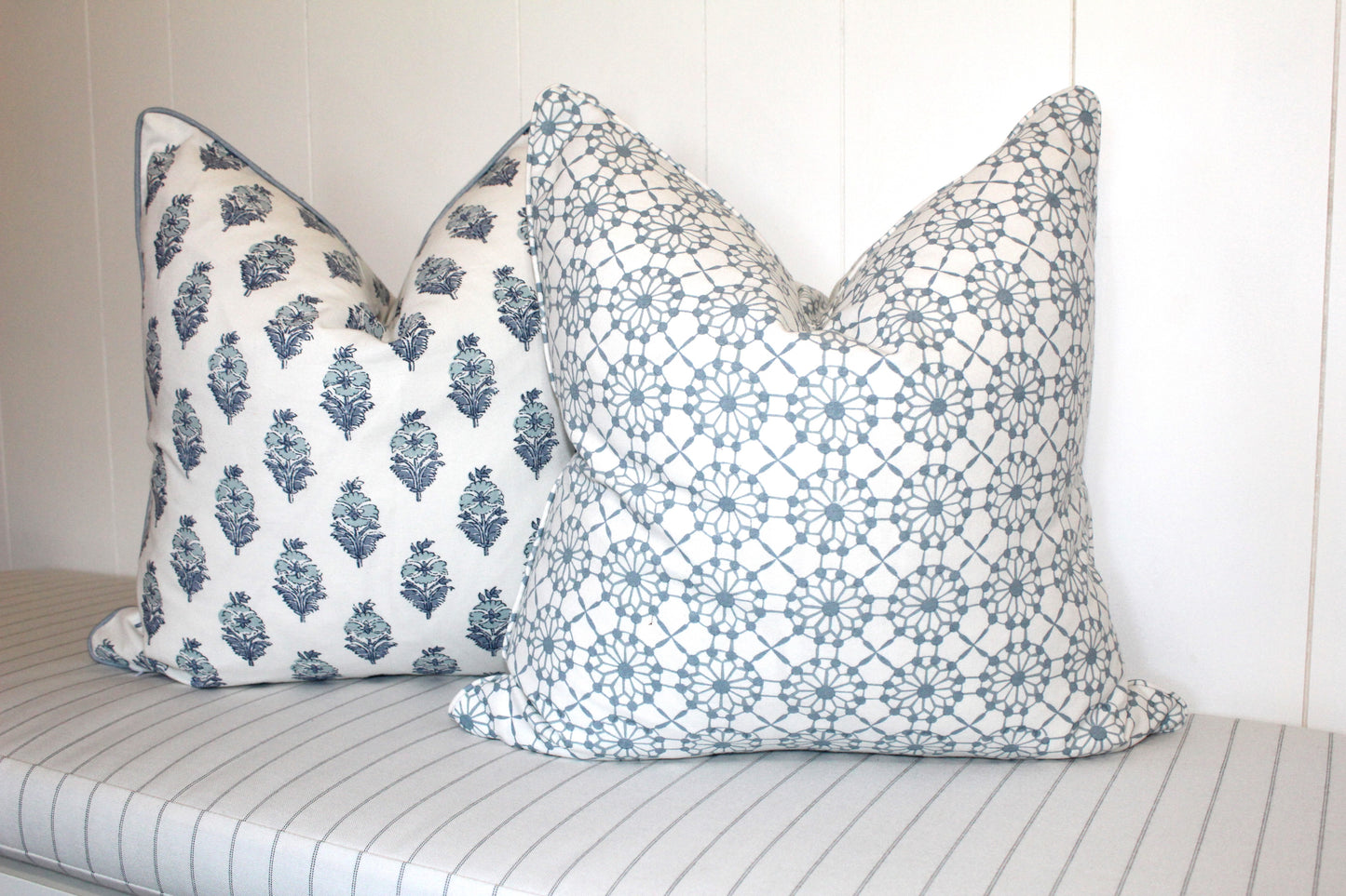 Baby Blue geometric cushion covers