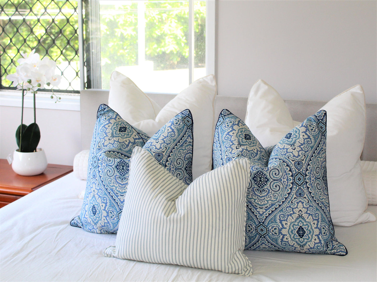 Hampton's Damask Cushion Covers