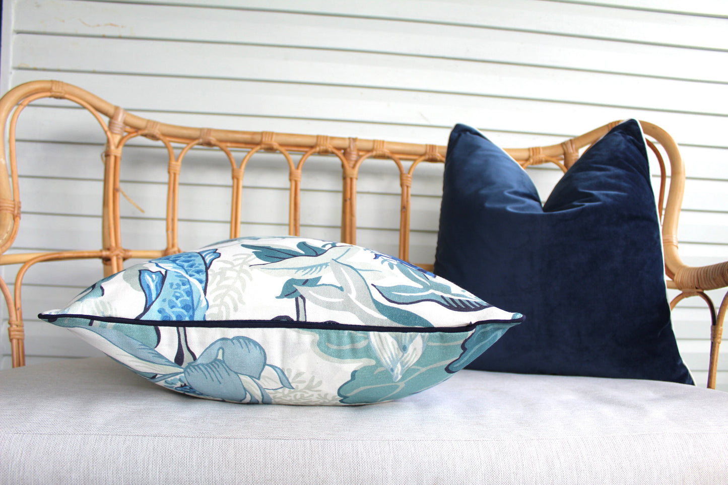 Koi Fish Eucalyptus cushion covers by P Kaufmann