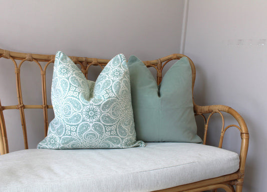 Seafoam Geometric Cushion Covers