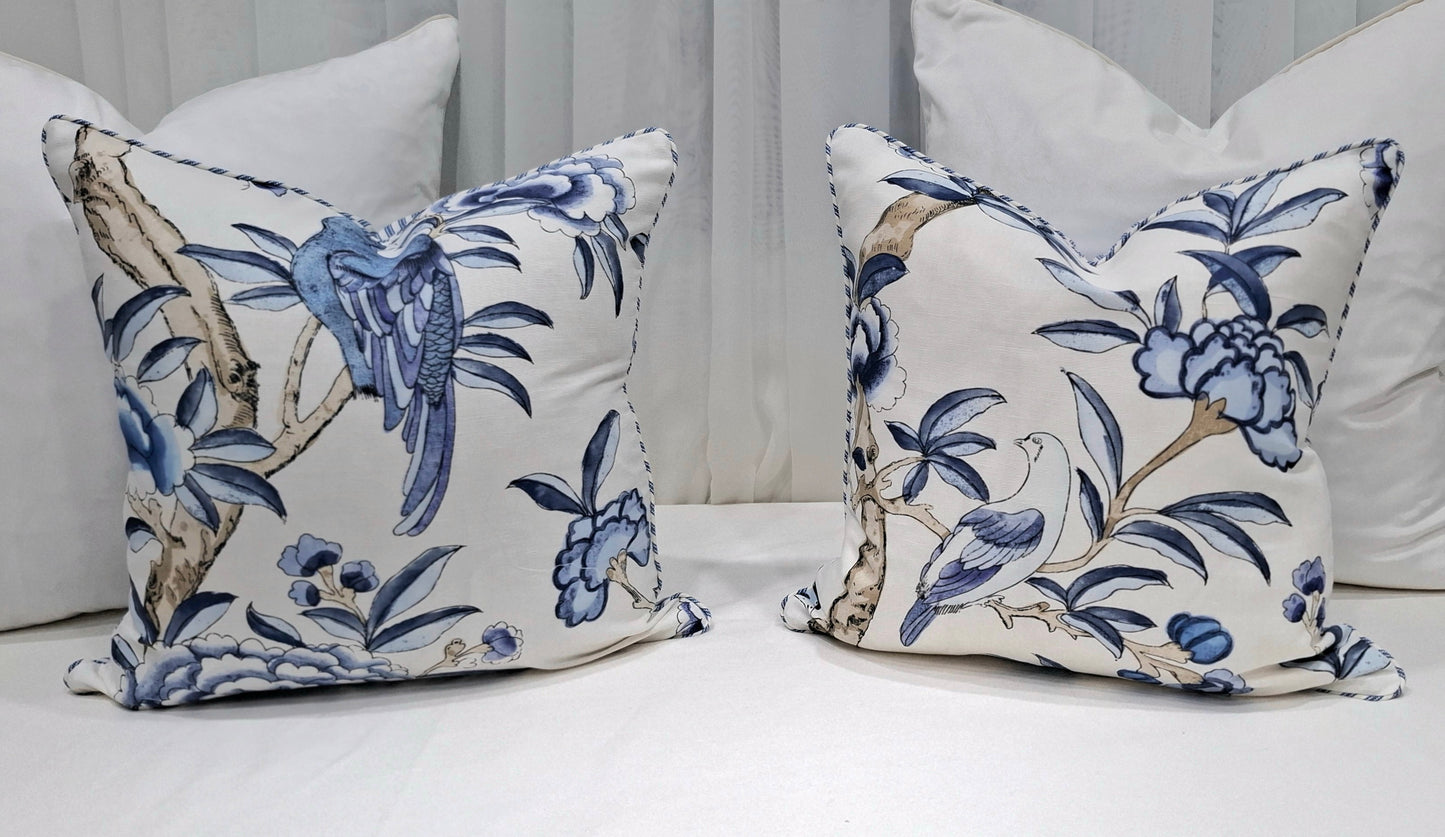 Thibaut Blue Bird Cushion Covers