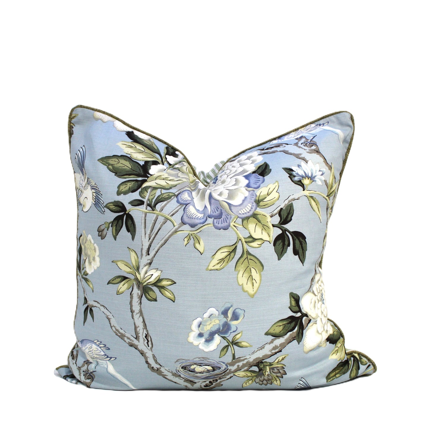 Mudan Chambray Light Blue Cushion