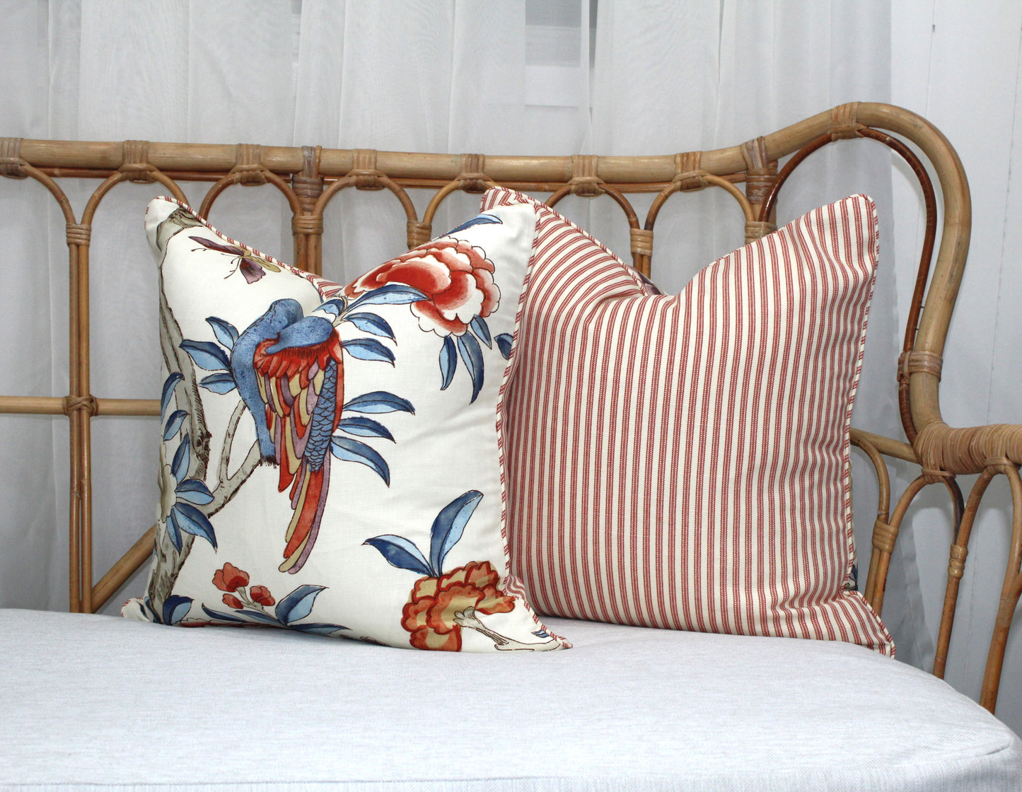 Thibaut Red Bird Cushion Covers