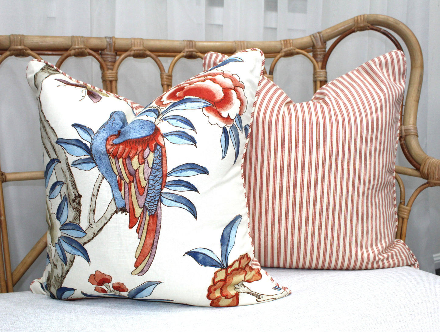 Thibaut Red Bird Cushion Covers