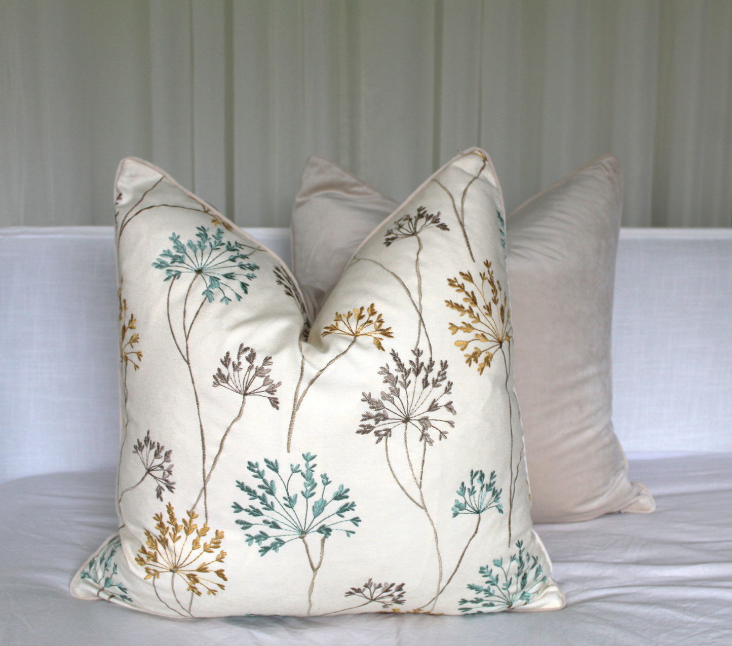 Embroidered Cushion covers. Made in Australia