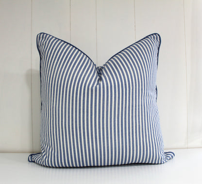 Denim Ticking Striped cushion covers